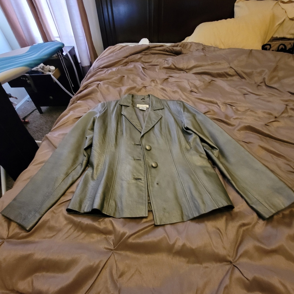 Silver leather jacket